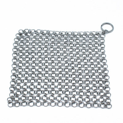 Stainless Steel Chainmail Scrubber – Heavy Duty Cast Iron & Stainless Cleaner